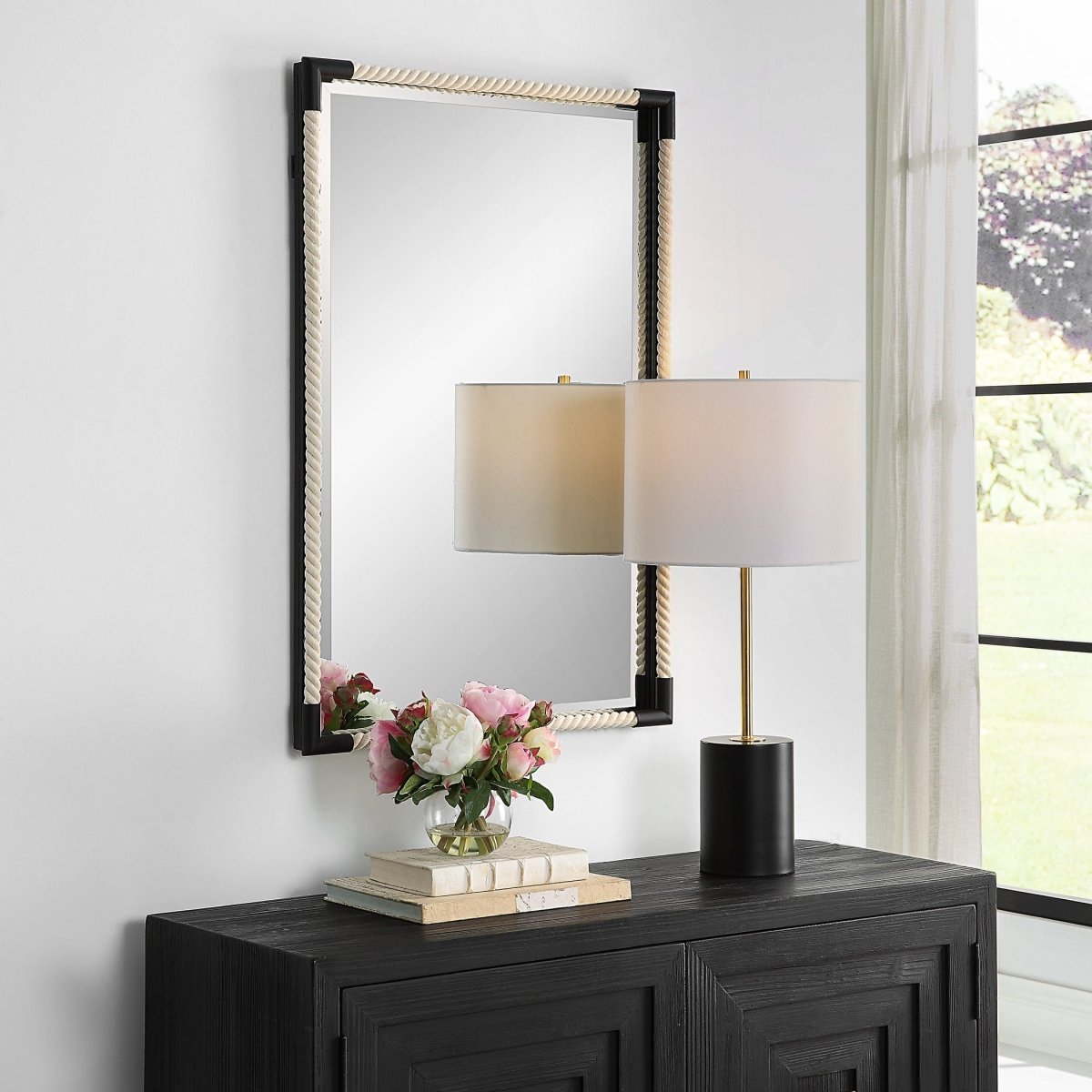 Marina Rope Mirror - Uttermost - Rectangular Mirrors by Modest Hut