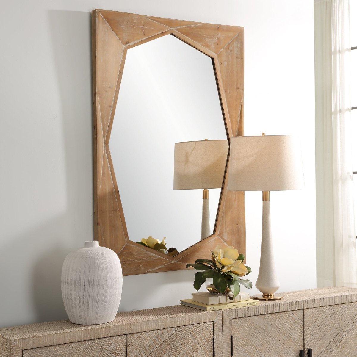 Marquise Natural Wood Mirror - Uttermost - Rectangular Mirrors by Modest Hut