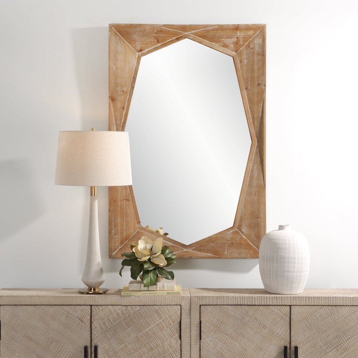 Marquise Natural Wood Mirror - Uttermost - Rectangular Mirrors by Modest Hut