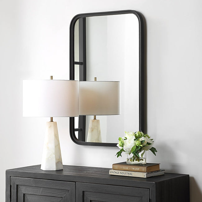 Matte Black Rectangular Mirror - Uttermost - Rectangular Mirrors by Modest Hut