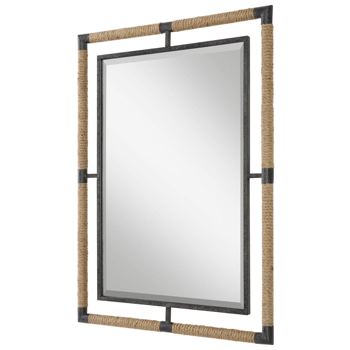 Melville Iron & Rope Mirror - Uttermost - Rectangular Mirrors by Modest Hut