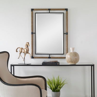 Melville Iron & Rope Mirror - Uttermost - Rectangular Mirrors by Modest Hut