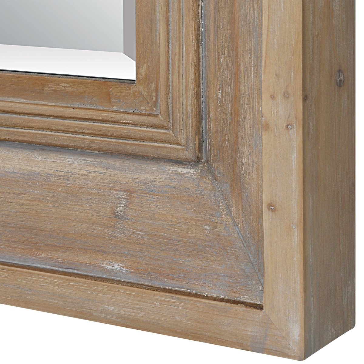 Missoula Large Natural Wood Mirror - Uttermost - Rectangular Mirrors by Modest Hut