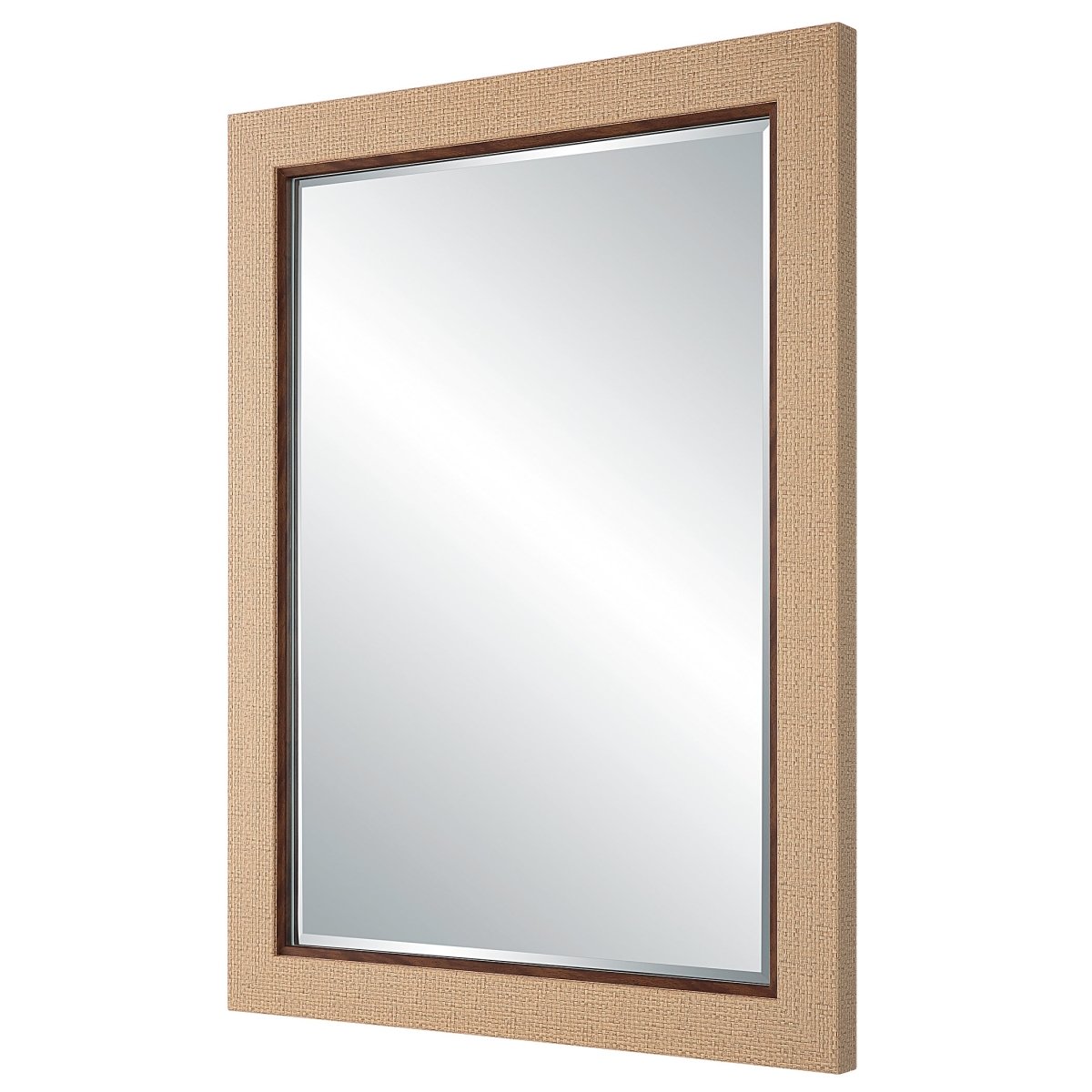 Natural Basket Weave Coastal Frame Mirror - Uttermost - Rectangular Mirrors by Modest Hut