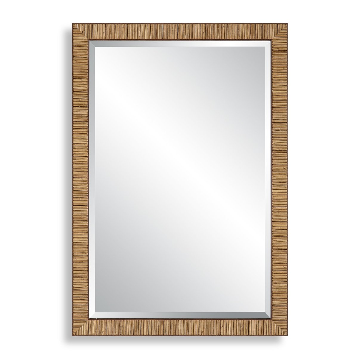 Natural Rattan Look Coastal Frame Mirror - Uttermost - Rectangular Mirrors by Modest Hut