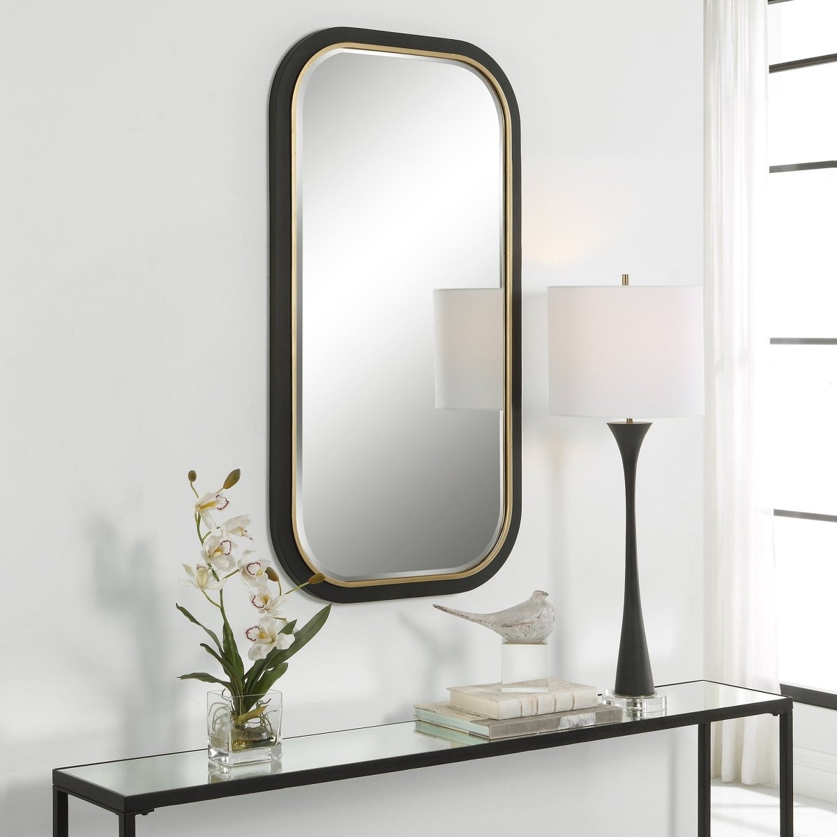 Nevaeh Curved Rectangle Mirror - Uttermost - Rectangular Mirrors by Modest Hut