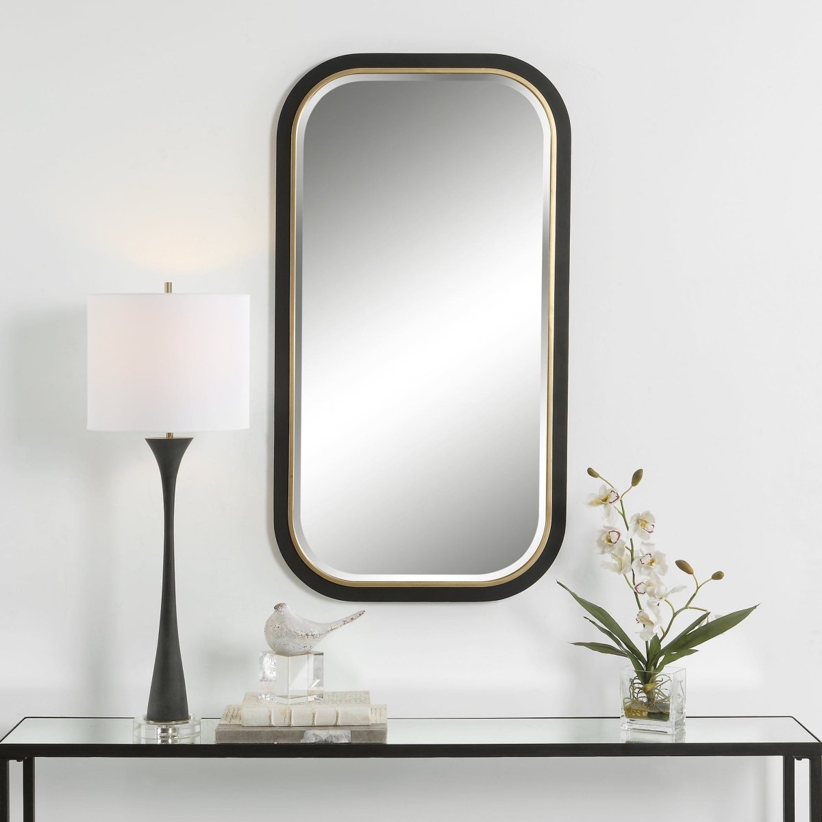 Nevaeh Curved Rectangle Mirror - Uttermost - Rectangular Mirrors by Modest Hut