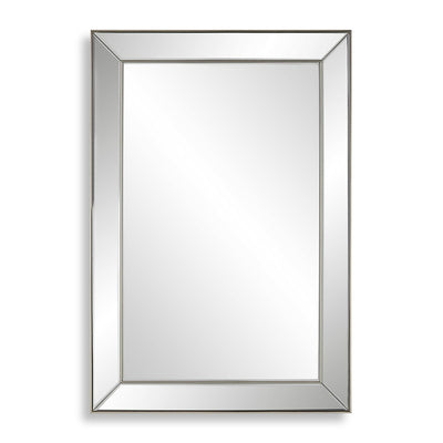 Nickel Rectangular Mirror with Thin Inner Edge - Uttermost - Rectangular Mirrors by Modest Hut