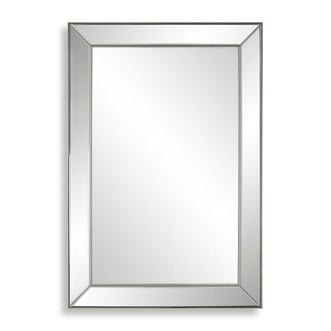 Nickel Rectangular Mirror with Thin Inner Edge - Uttermost - Rectangular Mirrors by Modest Hut