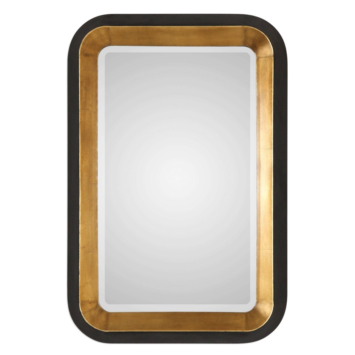 Niva Metallic Gold Wall Mirror - Uttermost - Rectangular Mirrors by Modest Hut