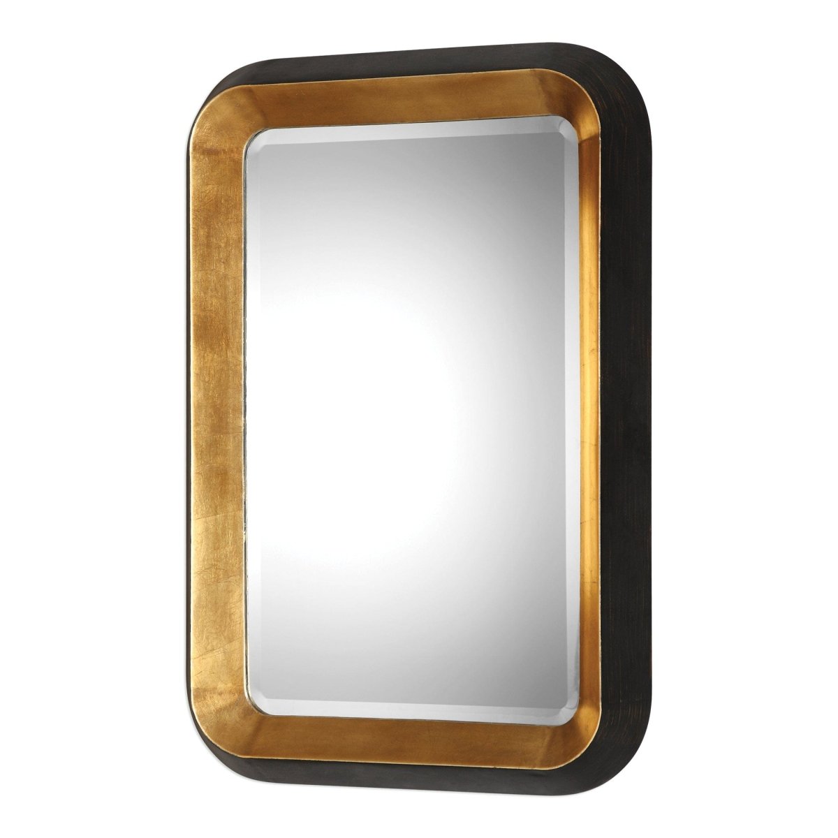 Niva Metallic Gold Wall Mirror - Uttermost - Rectangular Mirrors by Modest Hut