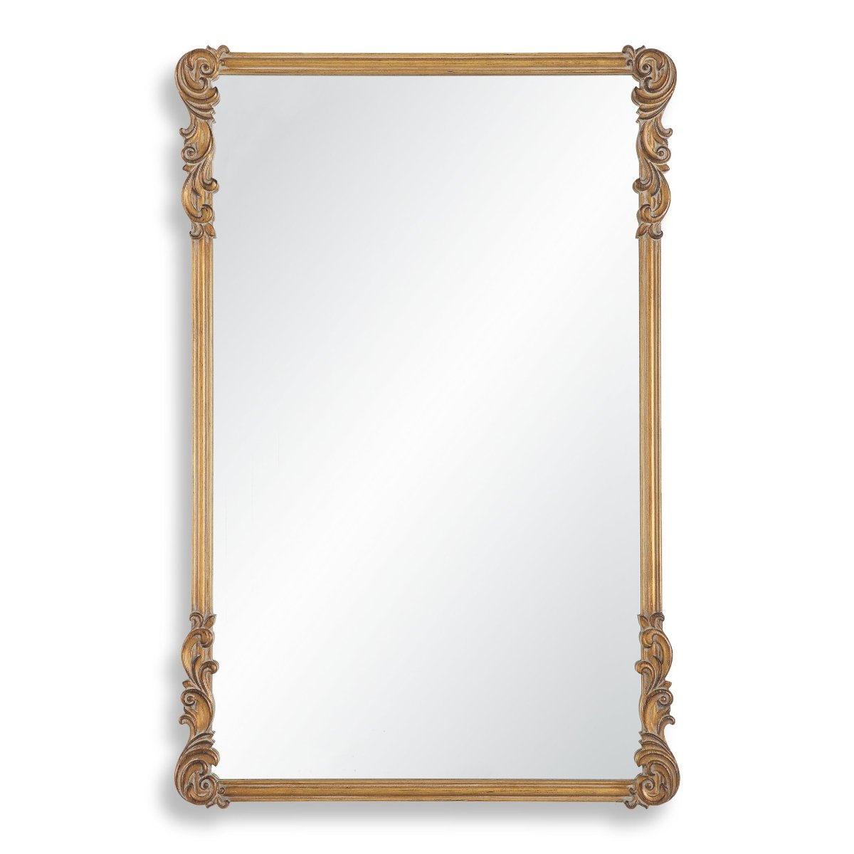 Old World Antique Gold Ornate Frame Mirror - Uttermost - Rectangular Mirrors by Modest Hut