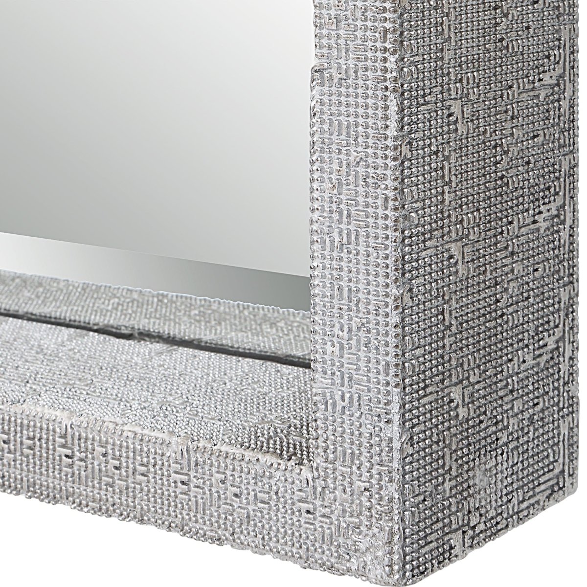 Omega Oversized Silver Mirror - Uttermost - Rectangular Mirrors by Modest Hut