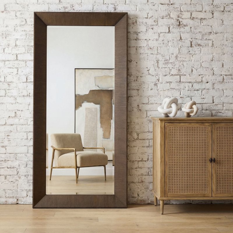 Pearce Tall Mirror styled in a room setting