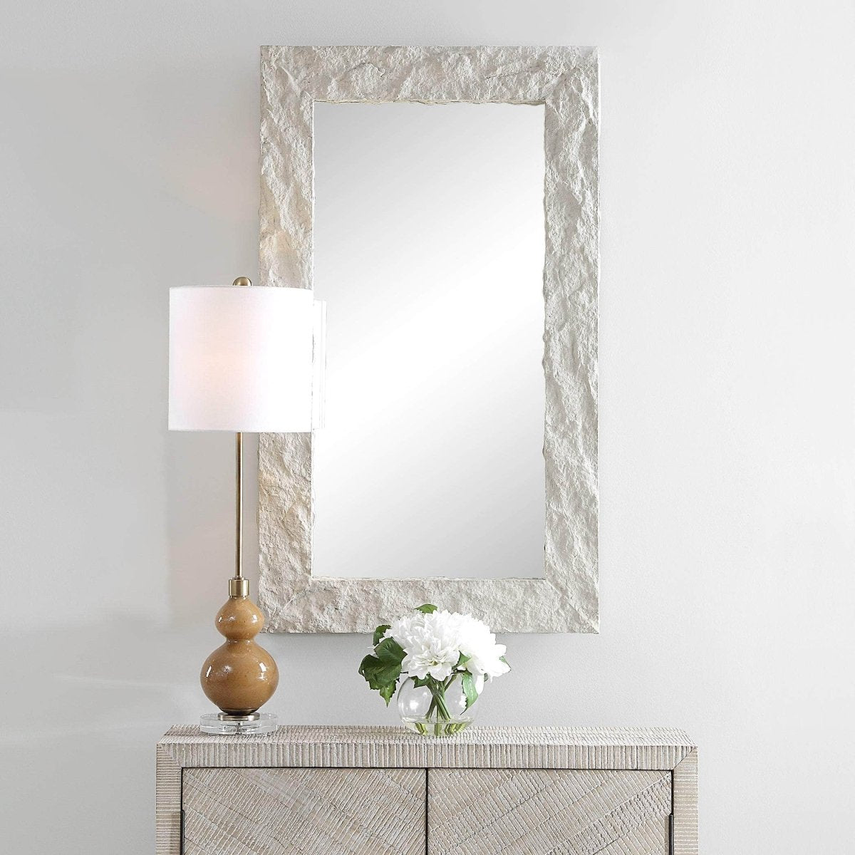 Quarry Rectangle Stone Veneer Mirror - Uttermost - Rectangular Mirrors by Modest Hut