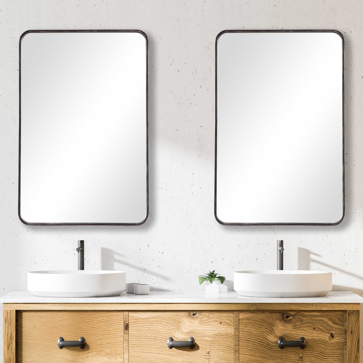 Rounded Corner Rectangular Mirror - Uttermost - Rectangular Mirrors by Modest Hut