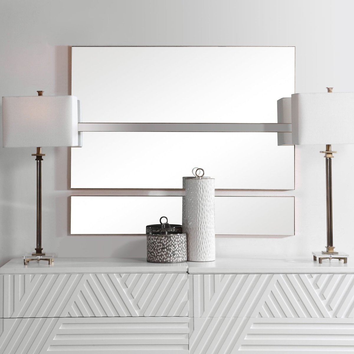 Rowling Gold Mirrors, S/3 - Uttermost - Rectangular Mirrors by Modest Hut