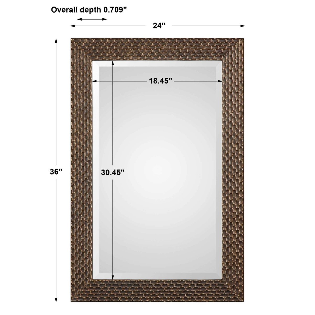 Rubigo Bronze Mirror - Uttermost - Rectangular Mirrors by Modest Hut
