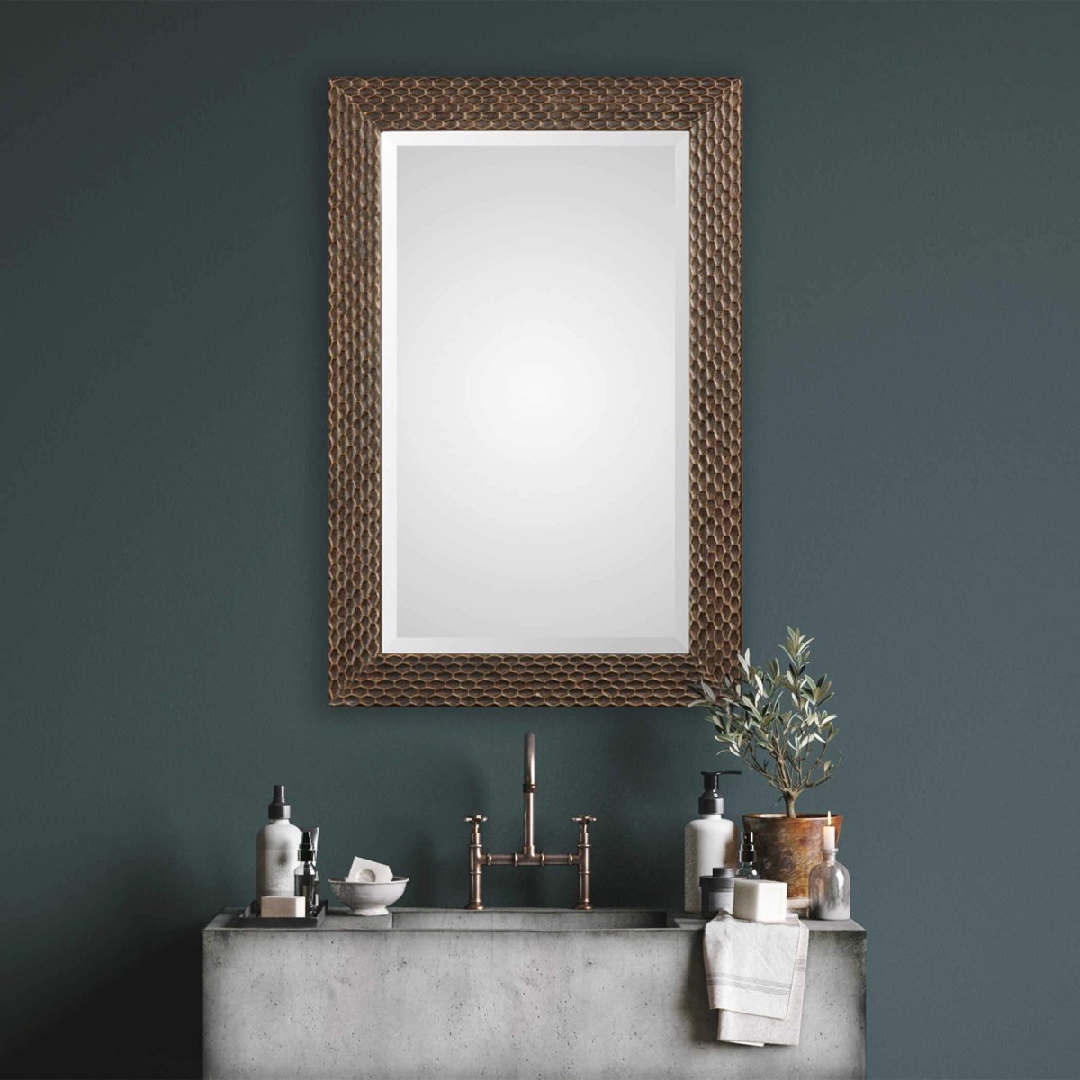 Rubigo Bronze Mirror - Uttermost - Rectangular Mirrors by Modest Hut