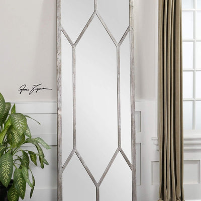 Sarcon Oversized Antiqued Silver Mirror - Uttermost - Rectangular Mirrors by Modest Hut