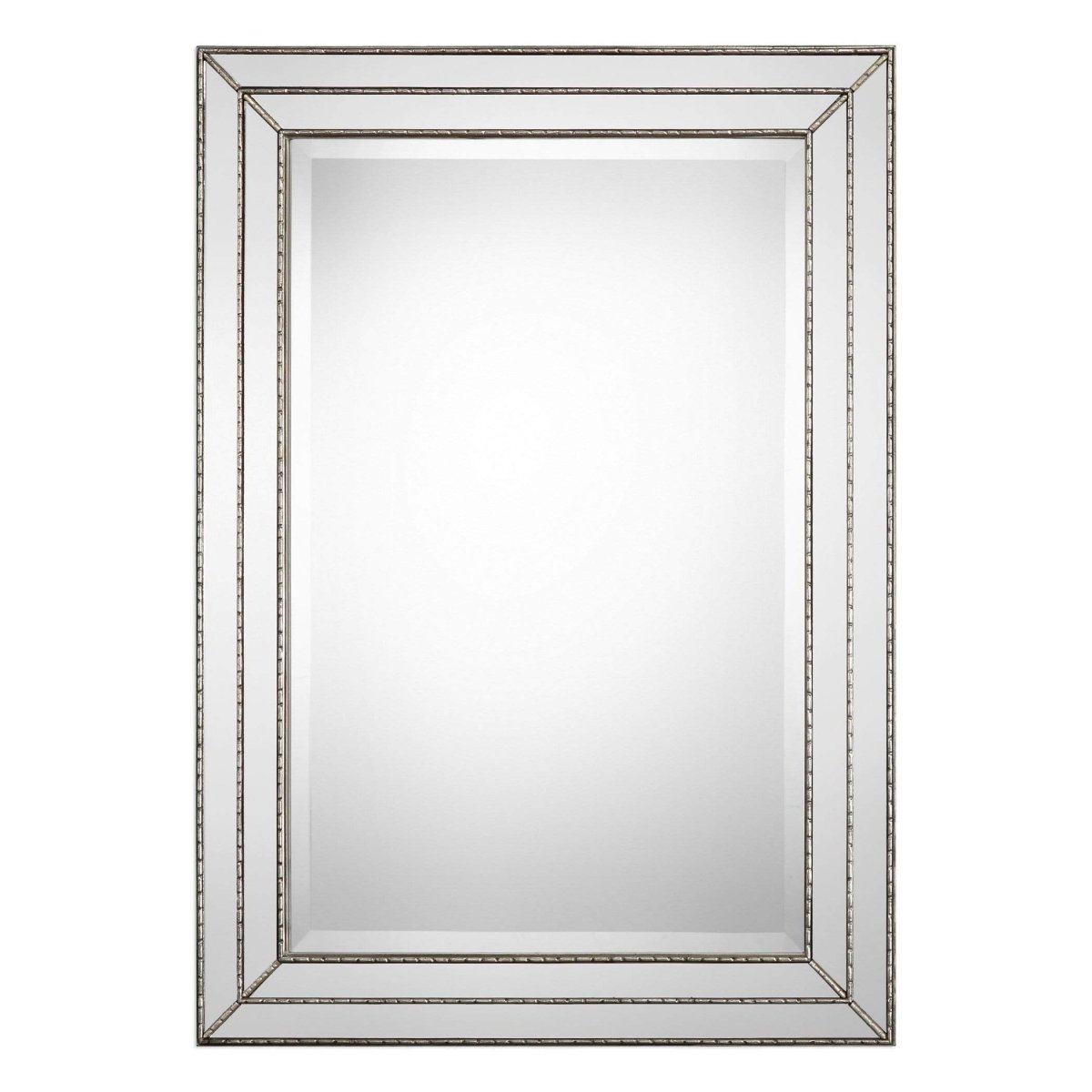 Savet Metallic Silver Mirror - Uttermost - Rectangular Mirrors by Modest Hut