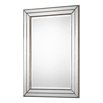Savet Metallic Silver Mirror - Uttermost - Rectangular Mirrors by Modest Hut