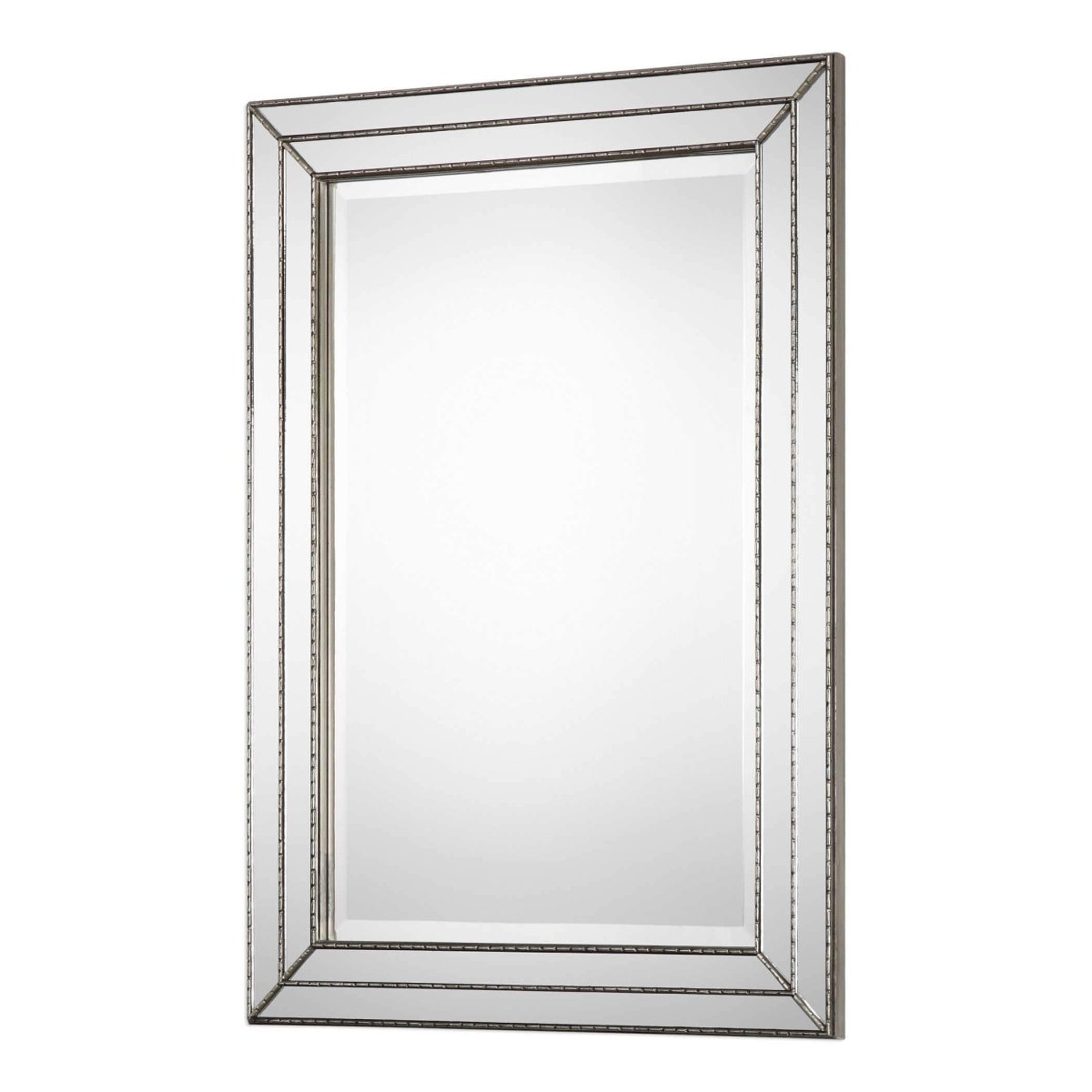 Savet Metallic Silver Mirror - Uttermost - Rectangular Mirrors by Modest Hut