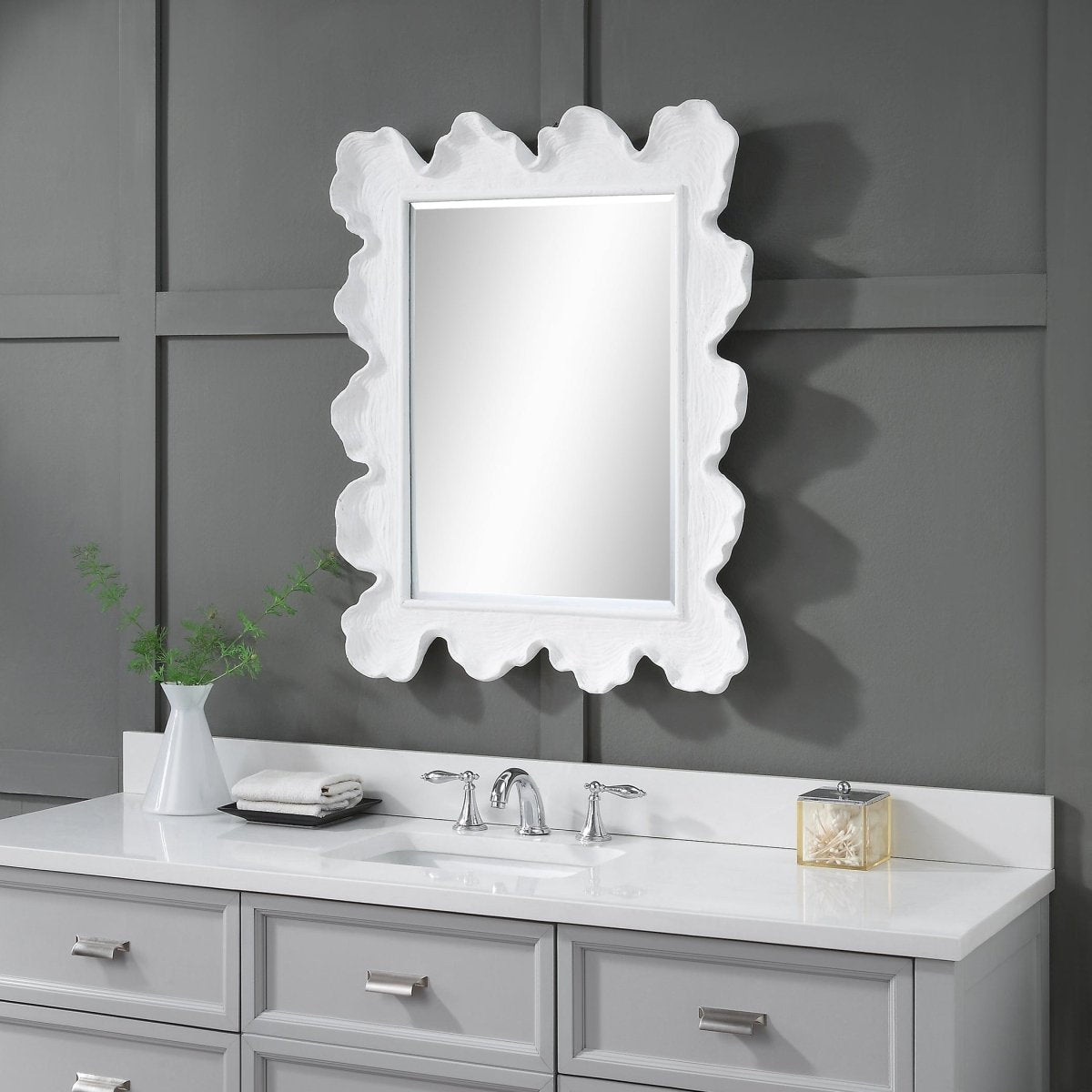 Sea Coral Coastal Mirror - Uttermost - Rectangular Mirrors by Modest Hut