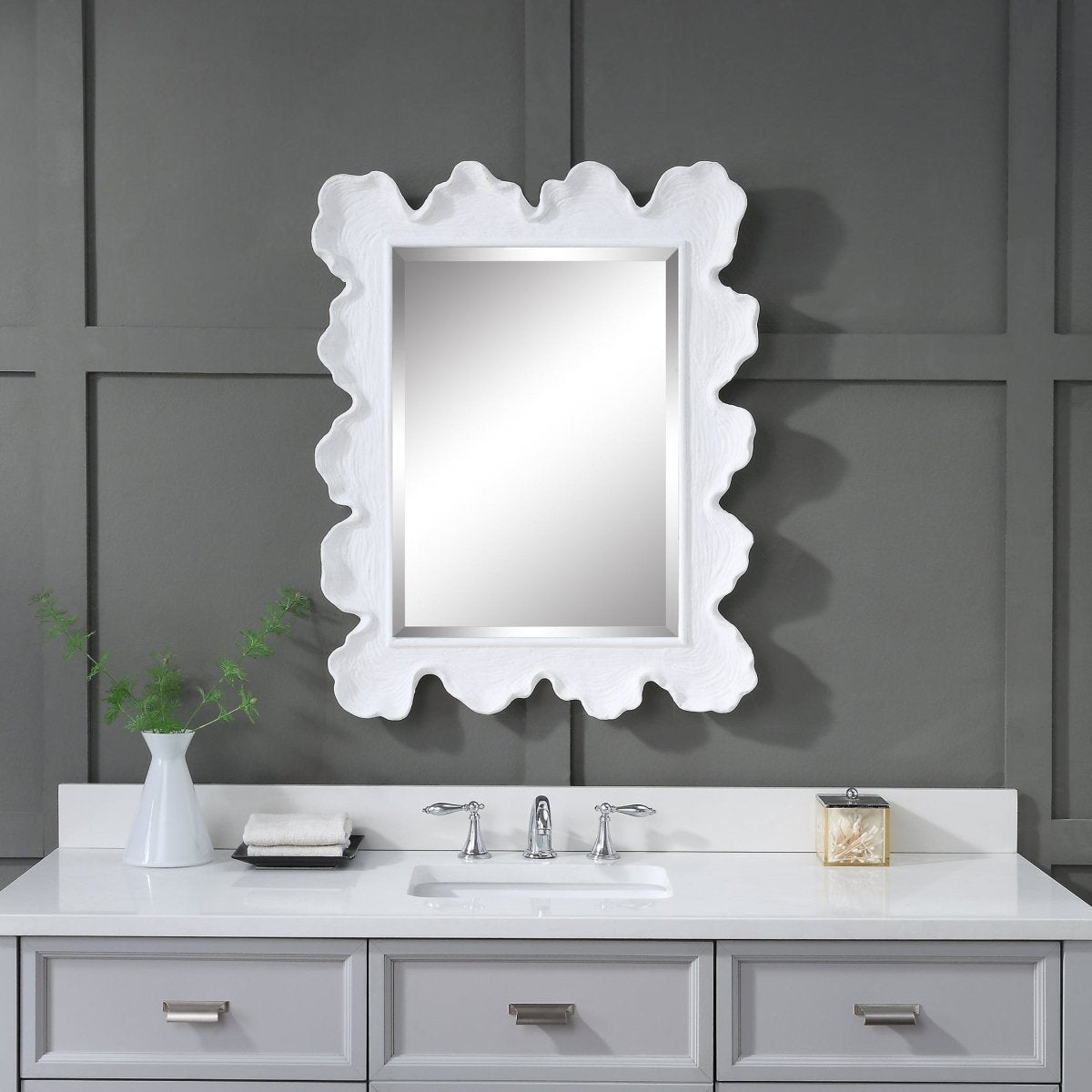 Sea Coral Coastal Mirror - Uttermost - Rectangular Mirrors by Modest Hut