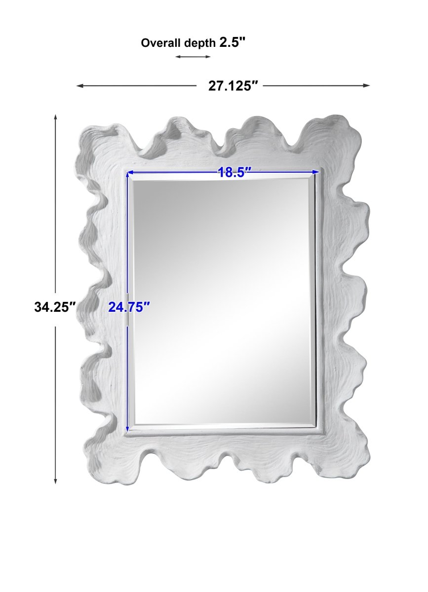 Sea Coral Coastal Mirror - Uttermost - Rectangular Mirrors by Modest Hut