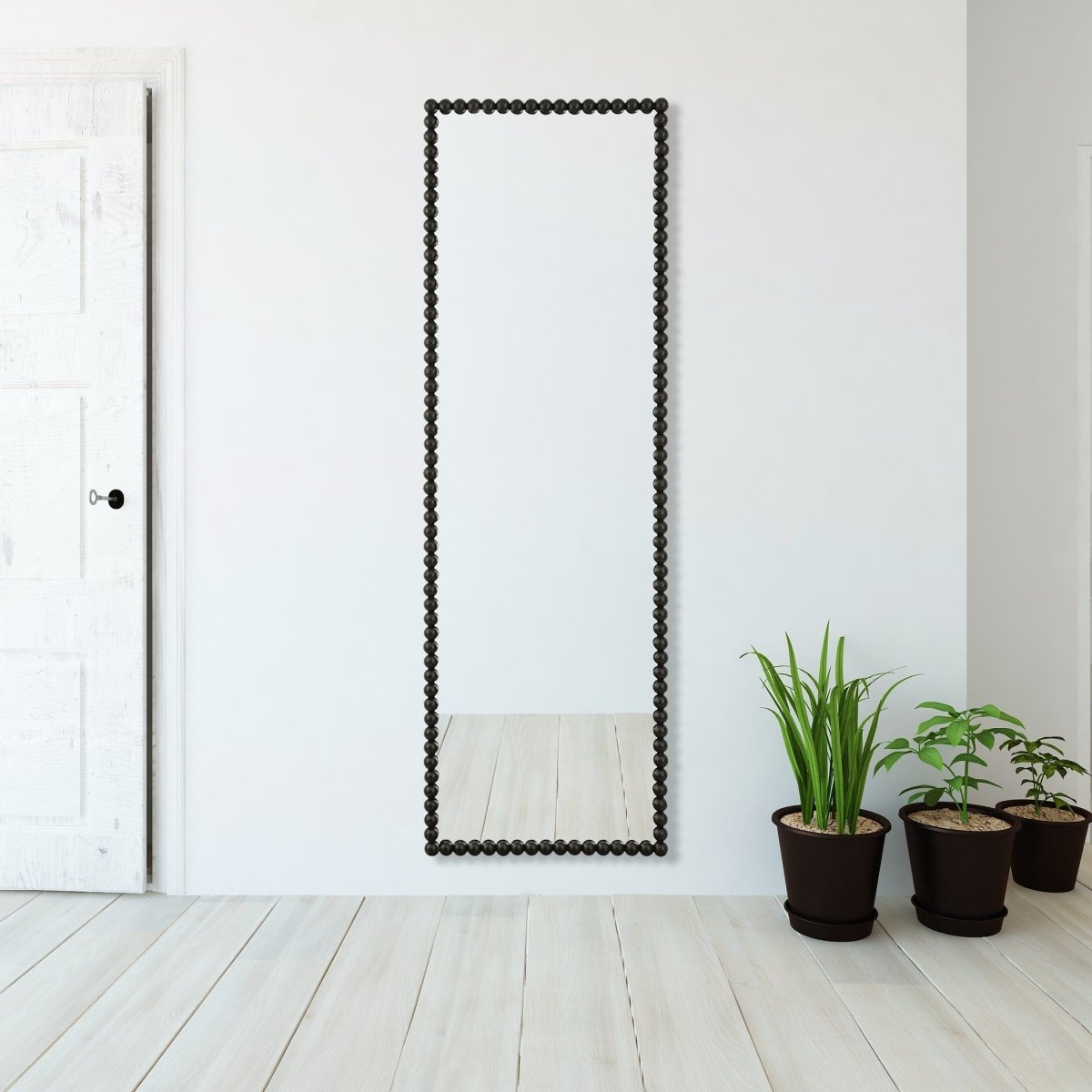 Serna Black Tall Mirror - Uttermost - Rectangular Mirrors by Modest Hut