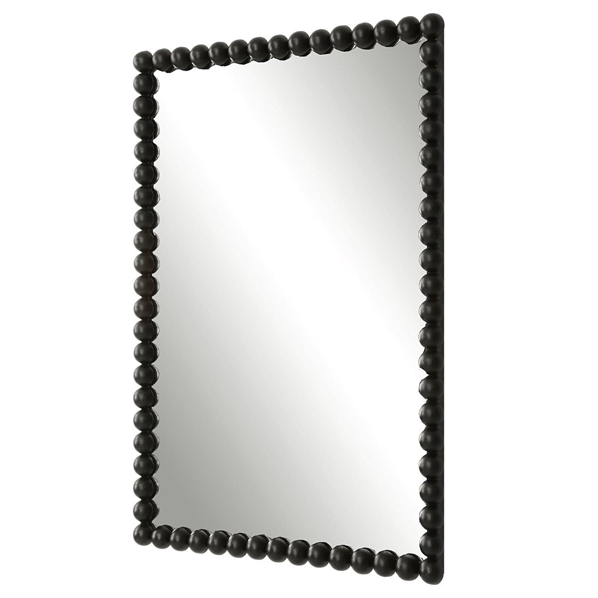Serna Black Vanity Mirror - Uttermost - Rectangular Mirrors by Modest Hut