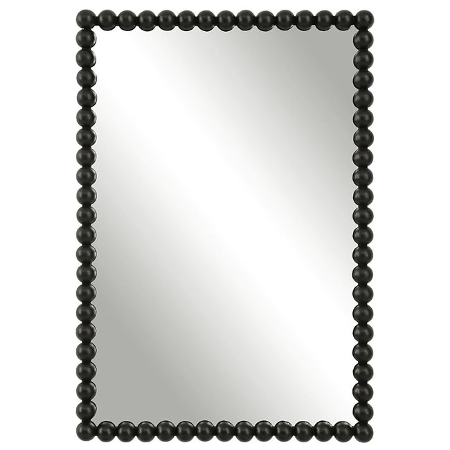 Serna Black Vanity Mirror - Uttermost - Rectangular Mirrors by Modest Hut