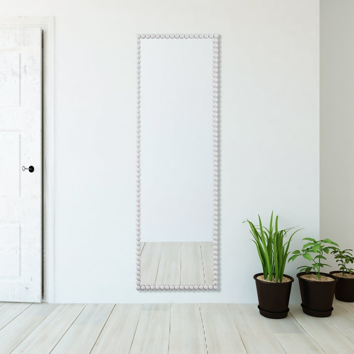 Serna White Tall Mirror - Uttermost - Rectangular Mirrors by Modest Hut