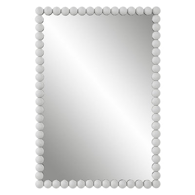 Serna White Vanity Mirror - Uttermost - Rectangular Mirrors by Modest Hut