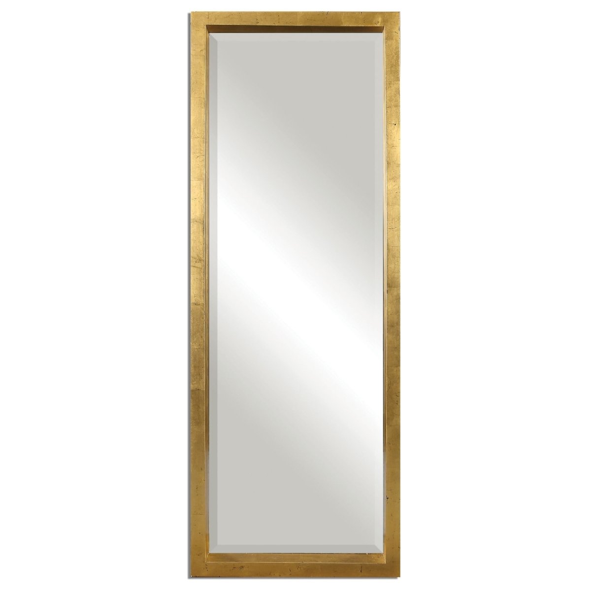 Stately Gold Edmon Floor Mirror - Uttermost - Rectangular Mirrors by Modest Hut