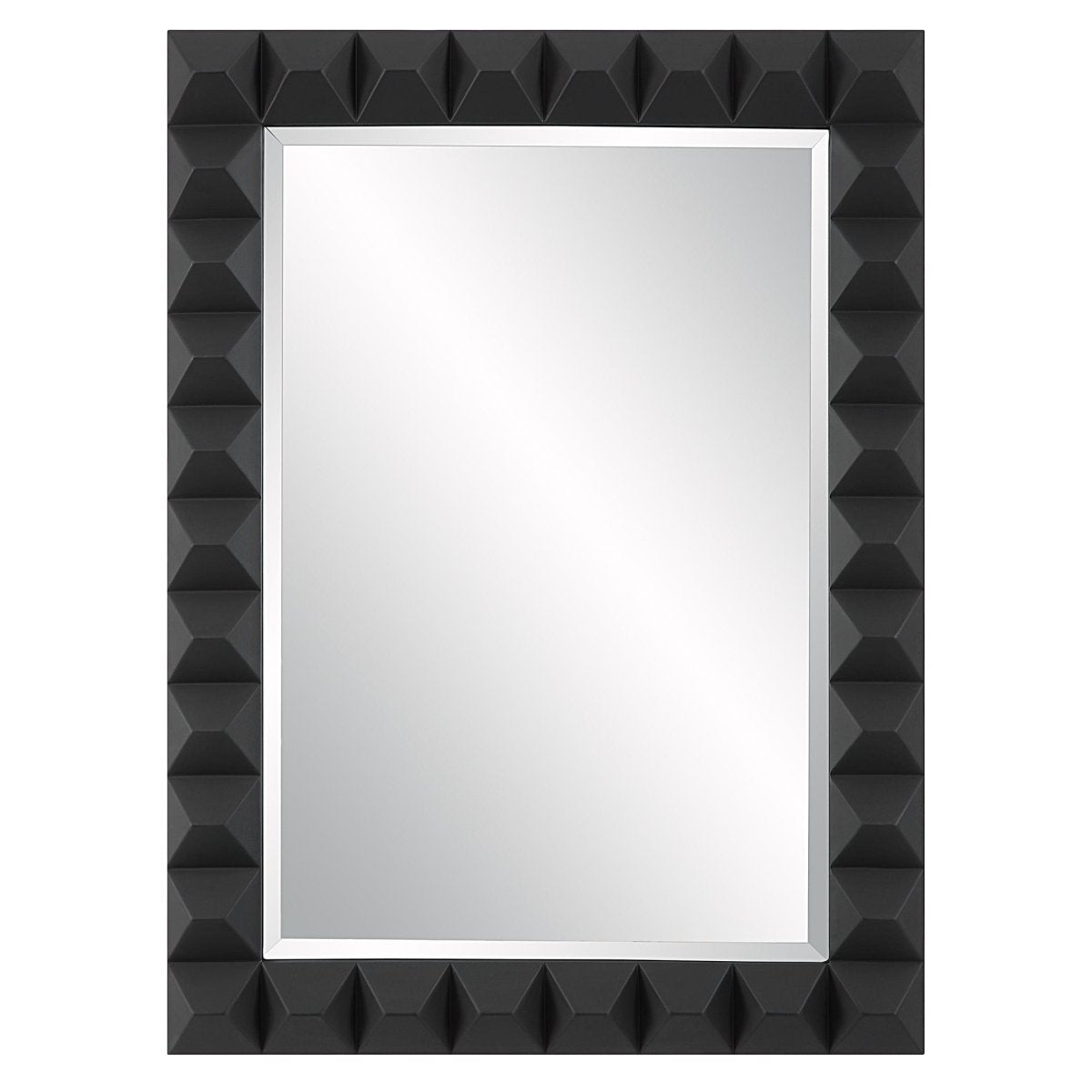 Studded Black Mirror - Uttermost - Rectangular Mirrors by Modest Hut