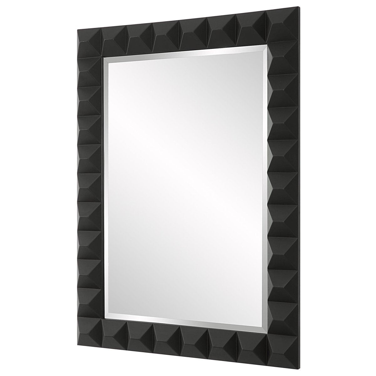 Studded Black Mirror - Uttermost - Rectangular Mirrors by Modest Hut