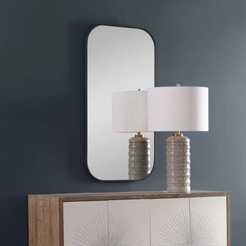 Taft Black Mirror - Uttermost - Rectangular Mirrors by Modest Hut