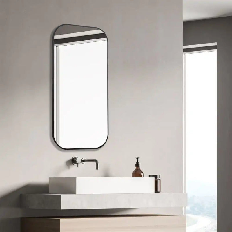 Taft Black Mirror - Uttermost - Rectangular Mirrors by Modest Hut
