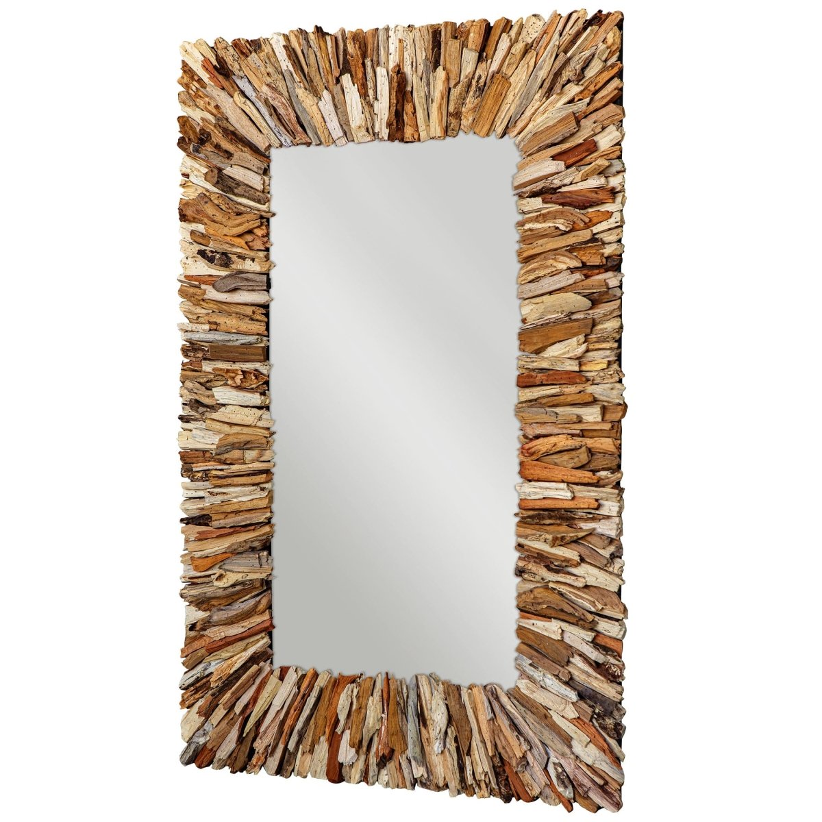 Teak Branch Rectangular Mirror - Uttermost - Rectangular Mirrors by Modest Hut