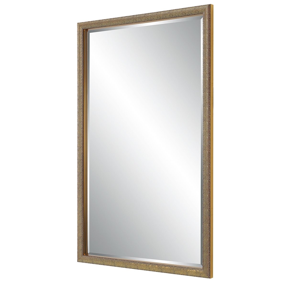 Textured Brown Rectangular Mirror - Uttermost - Rectangular Mirrors by Modest Hut