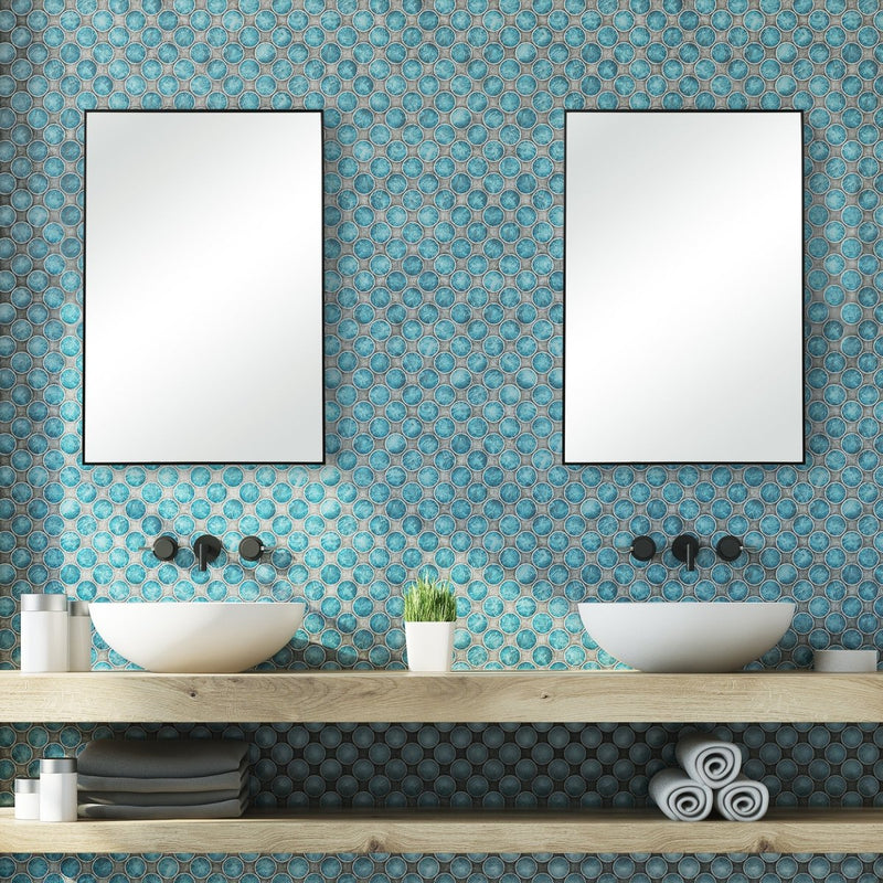 Thin Black Simple Clean Design Frame Mirror - Uttermost - Rectangular Mirrors by Modest Hut