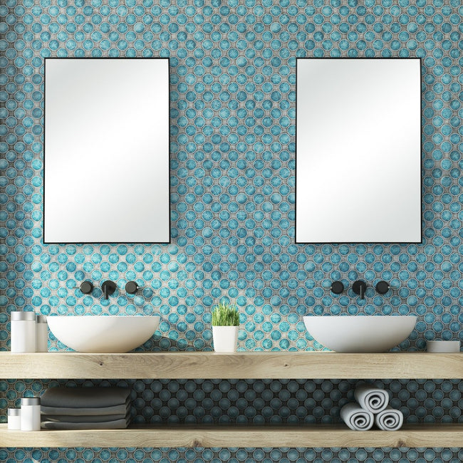 Thin Black Simple Clean Design Frame Mirror - Uttermost - Rectangular Mirrors by Modest Hut