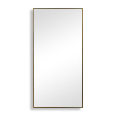 Thin Gold Contemporary Design Frame Mirror - Uttermost - Rectangular Mirrors by Modest Hut