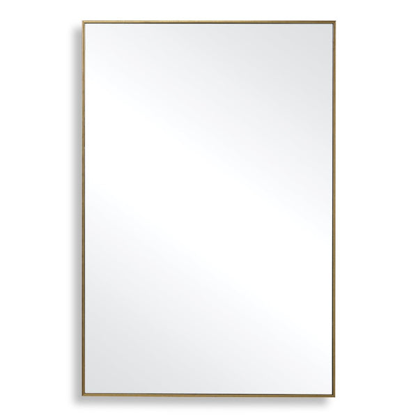 Thin Gold Simple Clean Design Frame Mirror - Uttermost - Rectangular Mirrors by Modest Hut