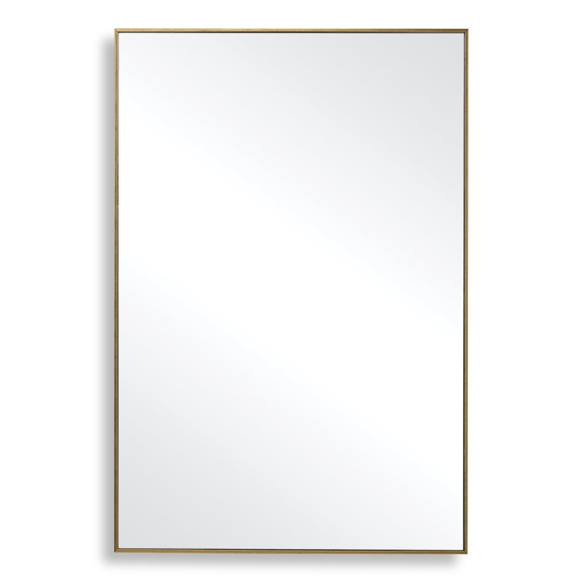 Thin Gold Simple Clean Design Frame Mirror - Uttermost - Rectangular Mirrors by Modest Hut