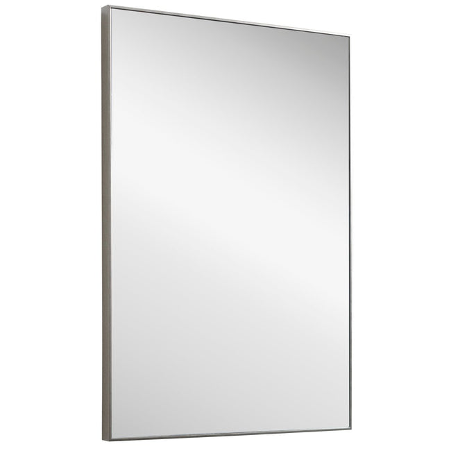 Thin Silver Simple Clean Design Frame Mirror - Uttermost - Rectangular Mirrors by Modest Hut