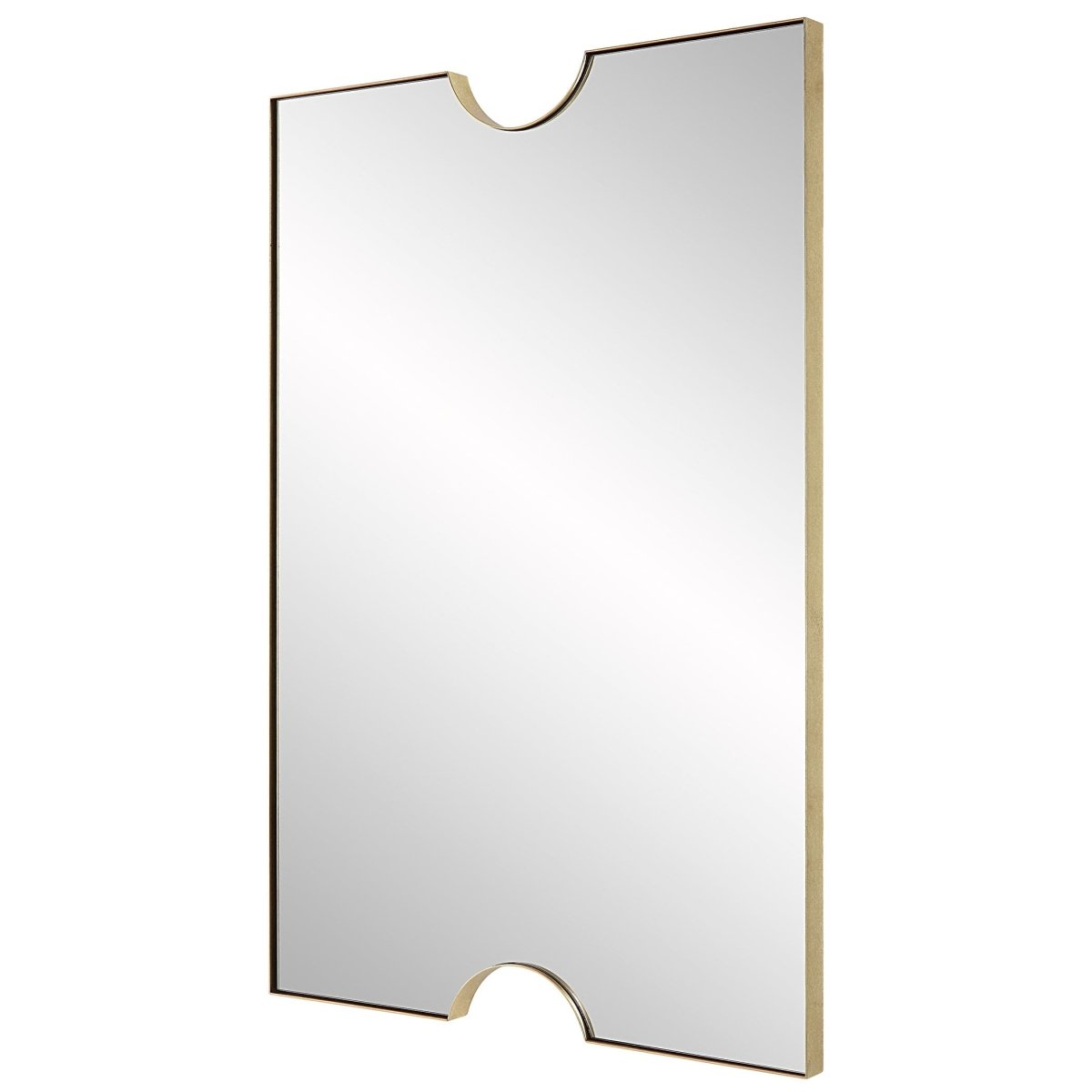 Ticket Gold Vanity Mirror - Uttermost - Rectangular Mirrors by Modest Hut