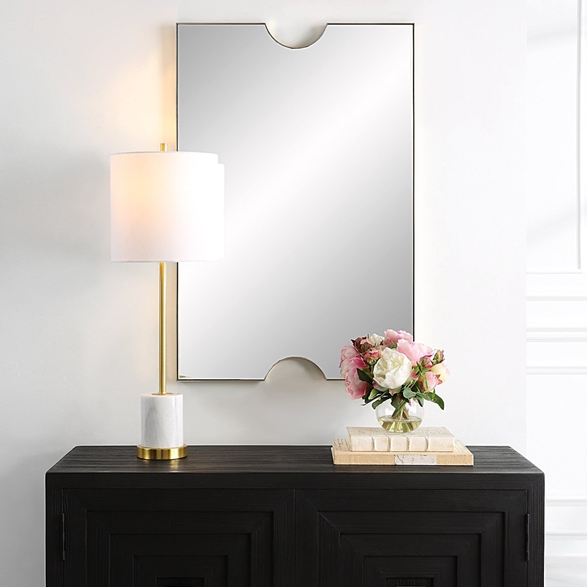 Ticket Gold Vanity Mirror - Uttermost - Rectangular Mirrors by Modest Hut